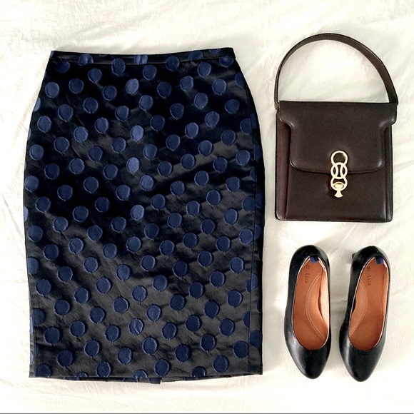 J. Crew Dresses & Skirts - J Crew No. 2 Pencil Skirt in Polka Dot Brocade